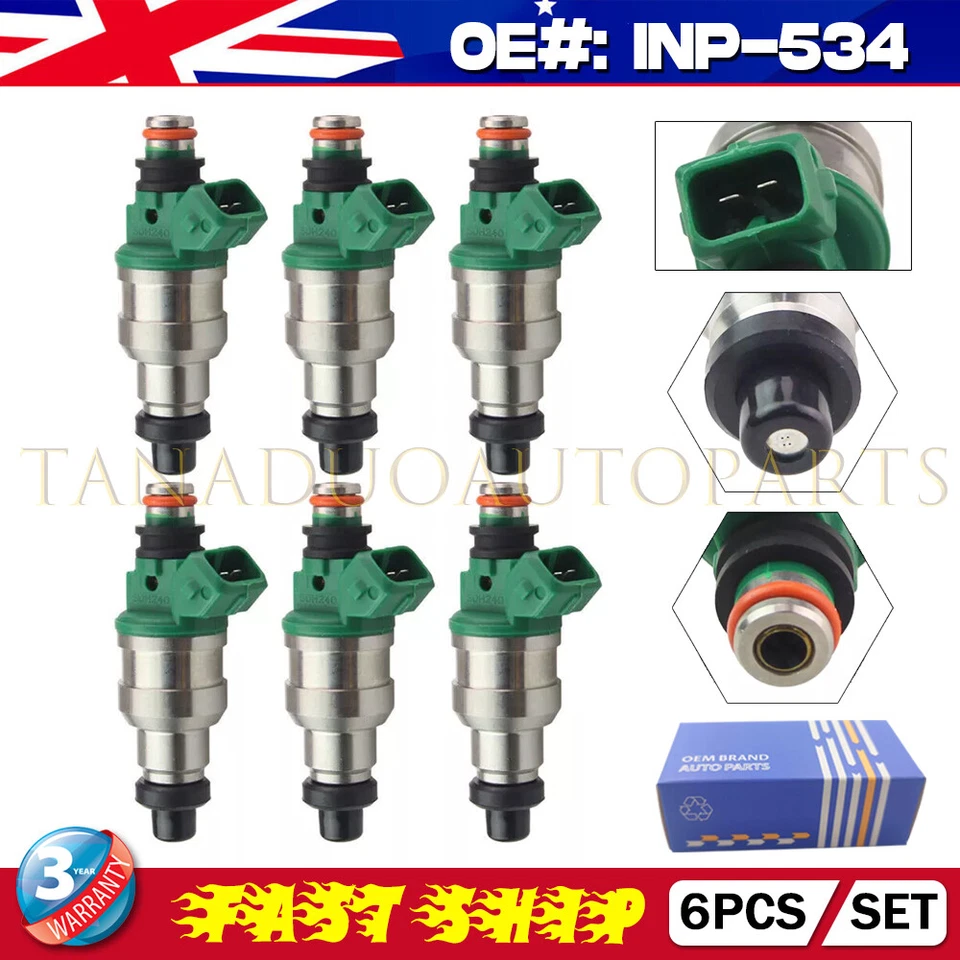 6Pcs Fuel Injectors INP-534 MD189021 For Mitsubishi Montero 1994-1996 3.5L V6 - Image 1 of 4