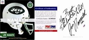 TO BERT - Joe Namath Signed Hardcover Book + DVD or Cut - HOF Jets + PSA/DNA COA - Picture 1 of 1