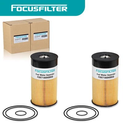 2× FOCUSFILTER FS19729 Fuel Water Separator Filter Fits 382115 L9729FXL P550737 Foto 1 de 4