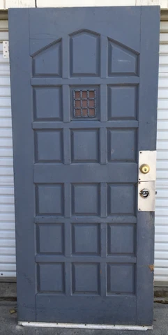 Vintage Church Door 12 Pane Door Solid Wood Speakeasy Peekhole Window we ship$$ Cover