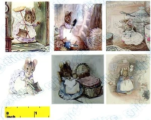 Impresiones miniatura Beatrix Potter Hunca Munca - Casa de muñecas escala 1:12 - Imagen 1 de 1