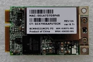 NEW BROADCOM BCM94321MC P1 PCI-E WIRELESS N WiFI CARD - Afbeelding 1 van 2