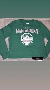 Star Wars The Mandalorian Women’s Size Medium Long Sleeved Crop Shirt New W/tags - Picture 1 of 7
