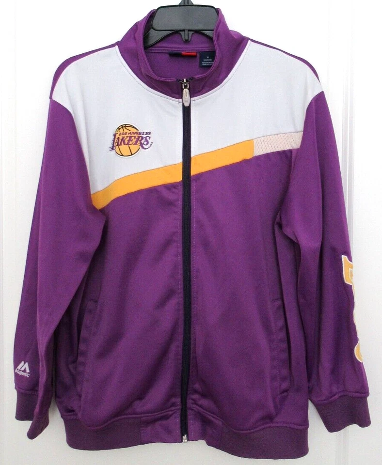 Chaqueta de calentamiento para mujer Los Angeles Lakers majestuosa con logotipo bordado talla XL Foto 1 de 4