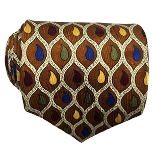 Jos A Bank Corporate Collection Silk Tie Geometric Teardrop Multicolor Necktie - Picture 1 of 13