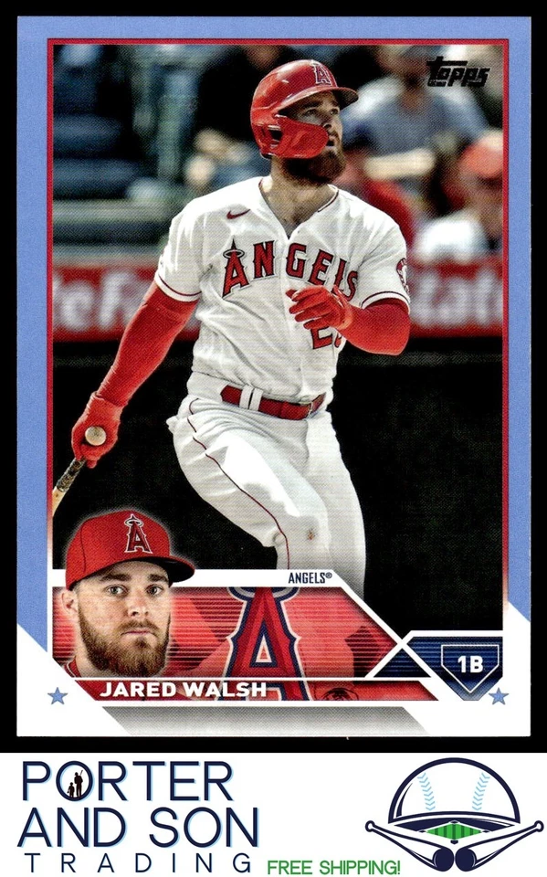 Jared Walsh 2023 Topps Father's Day Powder Blue /50 #439 Los Angeles Angels - Image 1 of 2