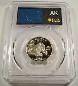 2008-S 25c SILVER PCGS PR70DCAM ALASKA QUARTER PROOF DEEP CAMEO PR 70 DC AK - Picture 1 of 4