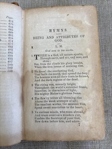 1861 antique EVANGELICAL HYMN BOOK owned SENSENSICH beartown pa lancaster bible - Foto 1 di 21