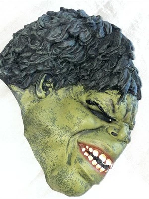 Halloween Mask Latex Avengers The Incredible Hulk Full Face Cover Cosplay Green - Image 1 of 4