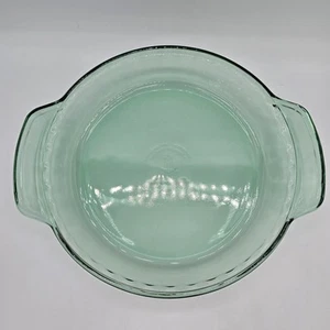 Anchor Hocking Green 9" Inch Scalloped Pie Plate Bakeware 1 Qt 1 Liter - Picture 1 of 4