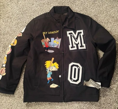 Hey Arnold Nickelodeon X Member’s Only Stretch Varsity Bomber Jacket Men’s Large - Image 1 of 4