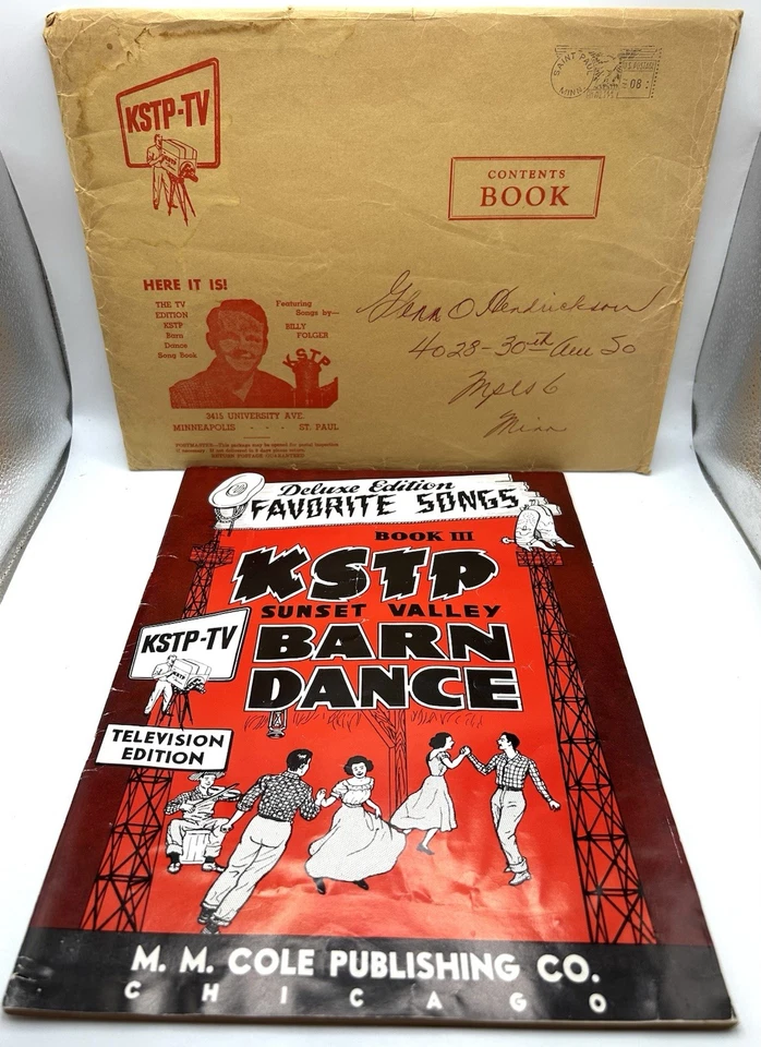 KSTP SUNSET VALLEY Barn Dance Favorite Songs 1955 Song Book mid century modern - Image 1 of 4