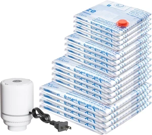 "16 Pack Vacuum Storage Bags with Electric Pump for Clothes & Bedding" - Picture 1 of 7