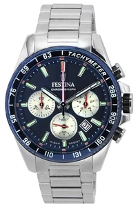 Reloj para hombre Festina Timeless cronógrafo taquímetro esfera azul F20560-2 F205602 - Imagen 1 de 4