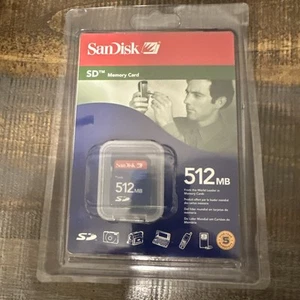 SanDisk Store Your World In Ours SD 512MB Memory Card - SDSDB-512-A10 Sealed - Picture 1 of 5