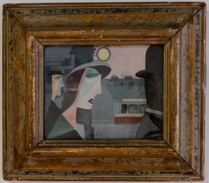 Tschechische Kubist, "Straßenbahn" Prag 1920, SPITZENWERK, TOP AUKTIONSHAUS - Bild 1 von 3