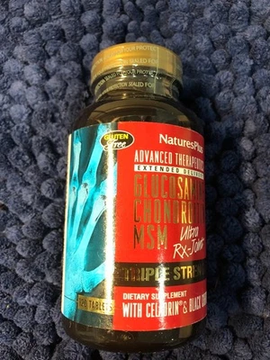 Nature's Plus Glucosamina Condroitina MSM x3 Fuerza, 120 Comprimidos, CAD 02/2026 Foto 1 de 3