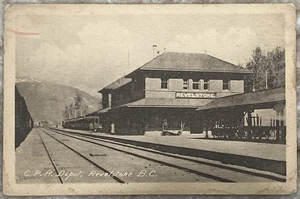 C.P.R. Depot Revelstoke British Columbia Canada Train Depot DB Postcard B900 - Picture 1 of 3