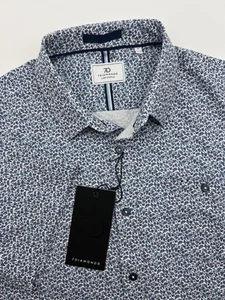 7 Diamonds Shirt Men Hartley Geometric 4 Way Stretch Button Floral Sz S NEW $89 - Picture 1 of 11