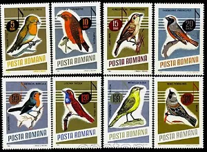 1966 Songbirds,Penduline,yellow wagtail,redstart,bird,Singvögel,Romania,2500,MNH - Picture 1 of 1