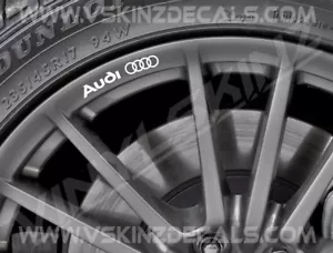 8x Audi Logo Premium Guss Felgen Aufkleber Aufkleber TT RS Quattro A3 A4 S-Line - Bild 1 von 5