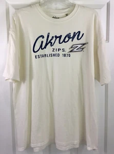 Akron Zips T-Shirt Mens XL Ivory Short Sleeve 100% Cotton by Blue 84 - Picture 1 of 6