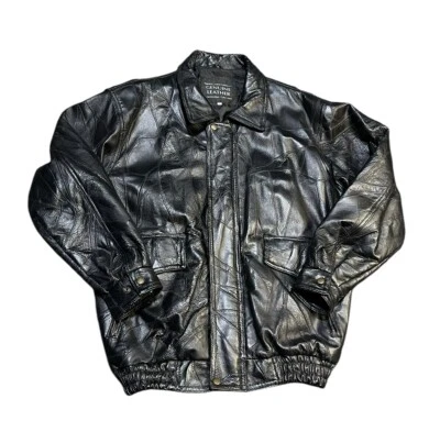 Chaqueta de Motociclista Vintage Napoline Leather Outfitters Para Hombre XL Retazos Genuinos Foto 1 de 4