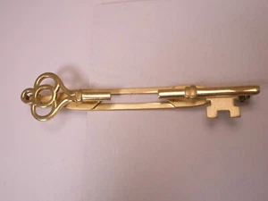 Skeleton Key Vintage ANSON LARGE FOLDING Tie Bar Clip - Picture 1 of 5