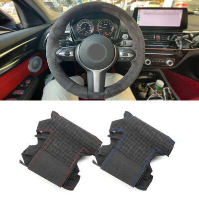 Cubierta de volante de gamuza para BMW M Sport serie 1 F20 F21 2014-2019 M135i Foto 1 de 4