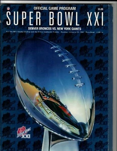 1987 NFL Super Bowl XXI Denver Broncos vs. New York Giants Program - Picture 1 of 2
