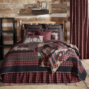 CUMBERLAND QUILT & ACCESSORIES SELECTION Rustic Primitive Lodge Set VHC Brands - Picture 1 of 16