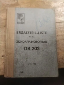 9.9 Zündapp DB 202 DB202 1952 Ersatzteilliste Ersatzteil-Liste Parts List orig - Picture 1 of 16