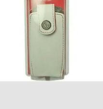 Genuine LG KG800 Chocolate High Quality White Leather Case Holster + Belt Clip