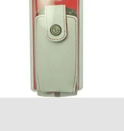 Genuine LG KG800 Chocolate High Quality White Leather Case Holster + Belt Clip - Image 1 of 1
