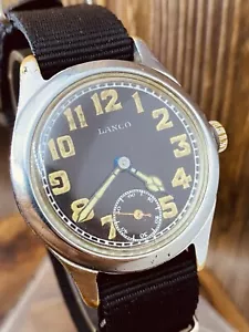 Swiss Watch Lanco Vintage Military Watch Collectible Antique Watch #6708 - Picture 1 of 22