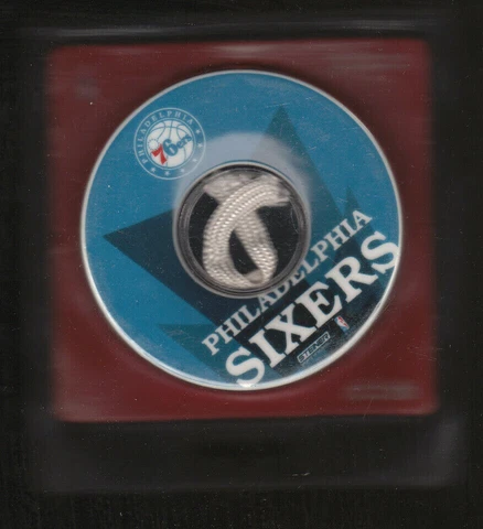 PHILADELPHIA 76ERS STEINER GAME USED NET PLAQUE COA 4X6 Cover