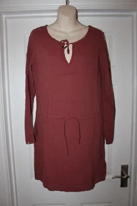 Burgundy Red Dress La Redoute Active Wear Tunic Top Size 12 Ladies Womens - Picture 1 of 20