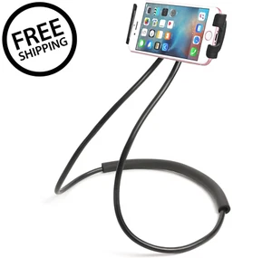 Universal Smart Mobile Phone Stand Hanging on Neck Lazy Cell Phone Mount Holder - Photo 1 sur 12