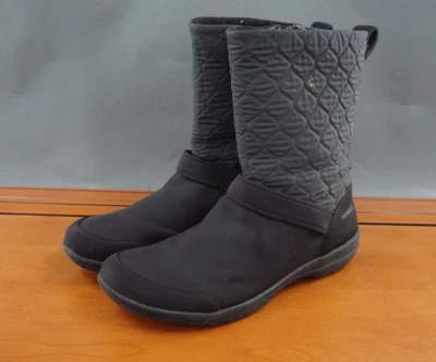 Merrell Encore Kassie Mujer 9 Zapato Negro Sintético Pull On Cremallera Medio Invierno Bota Foto 1 de 4