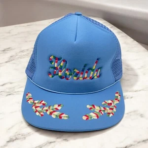 Florida Cursive Colorful Tourism Trucker Hat SnapBack Mesh Carolina Blue - Picture 1 of 8