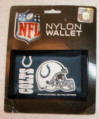 NFL Indianapolis Colts Nylon TriFold Wallet by Rico Industries/Tag Express - New - Image 1 of 4