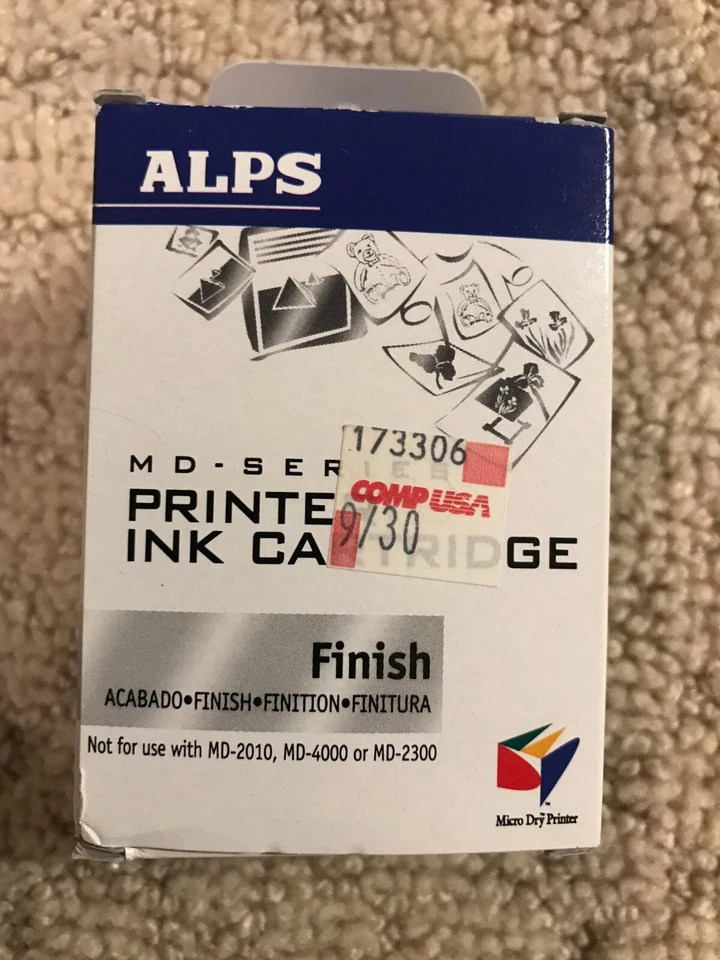 Alps Ink MD Series Printer 2 Cartridges Finish 106054-00 -