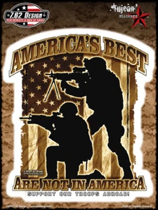 AUTOCOLLANT BIKER- AMERICA'S BEST / US ARMY XL STICKER VINYL DECO USA / BIKER - Picture 1 of 1