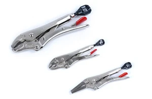 Expert Crescent 6.5"Nose 5,7" Locking Pliers Cr-Mo Vice Grip Torque Lock 3pc Set - Bild 1 von 8