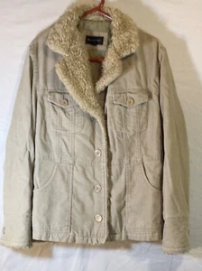 Giacca donna Braetan velluto a coste XL marrone beige collo pile western ranch anni 90 Y2K - Foto 1 di 12