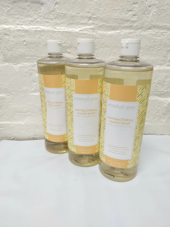 3 Hand Wash Soap w Coconut & Olive Oil Castile Sulfate Paraben Free 32 fl oz Ea - Image 1 of 1