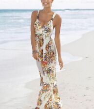 Lascana Venus Womens Maxi Dress Sleeveless Strappy V Neck Floral Print Sz Med 8