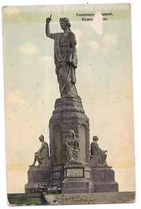 FOREFATHERS MONUMENT Art Statue Plymouth Massachusetts MA Postcard DB 1913 - Picture 1 of 2