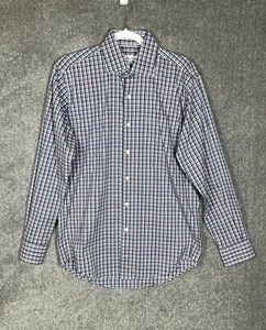 Peter Millar Crown Button Up Shirt Mens Size Medium Stretch Plaid Long Sleeve - Picture 1 of 10