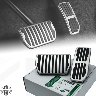 2pc Sport foot Pedal Covers Brushed Stainless for Jaguar XE interior Genuine - image 1 of 4